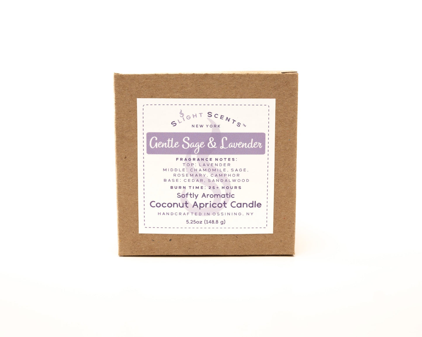 Gentle Sage & Lavender Candle Box on a white background.