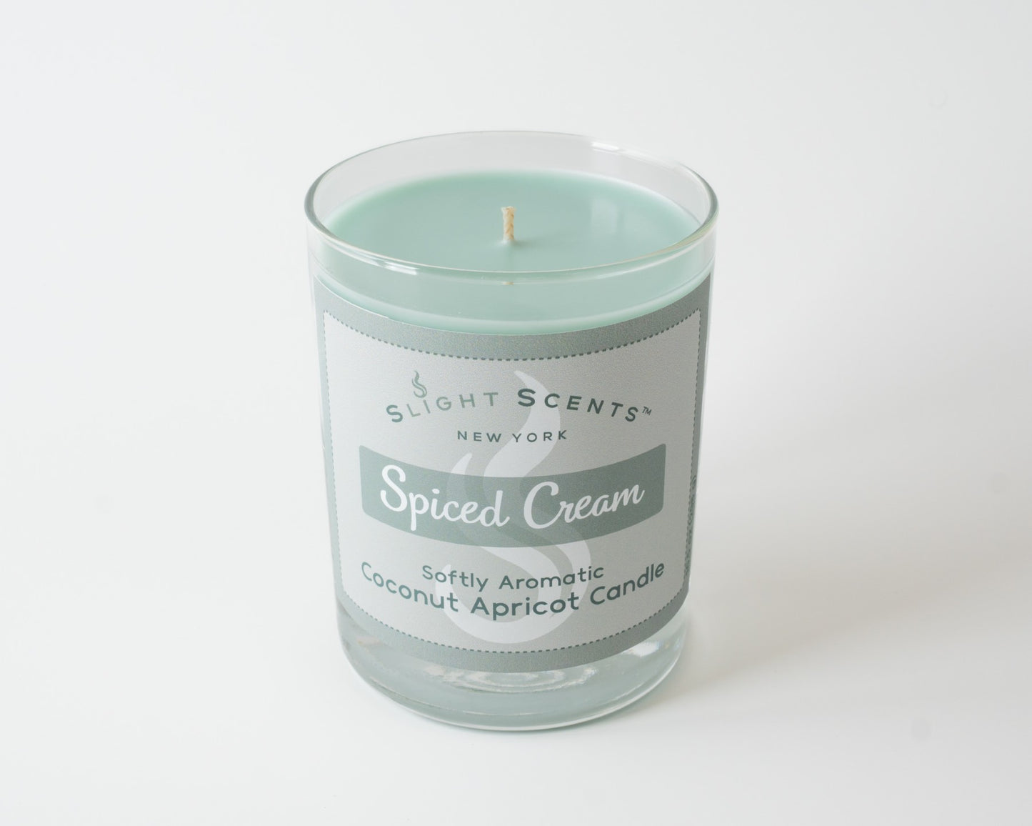 Spiced Cream candle from Slight Scents New York without the lid.
