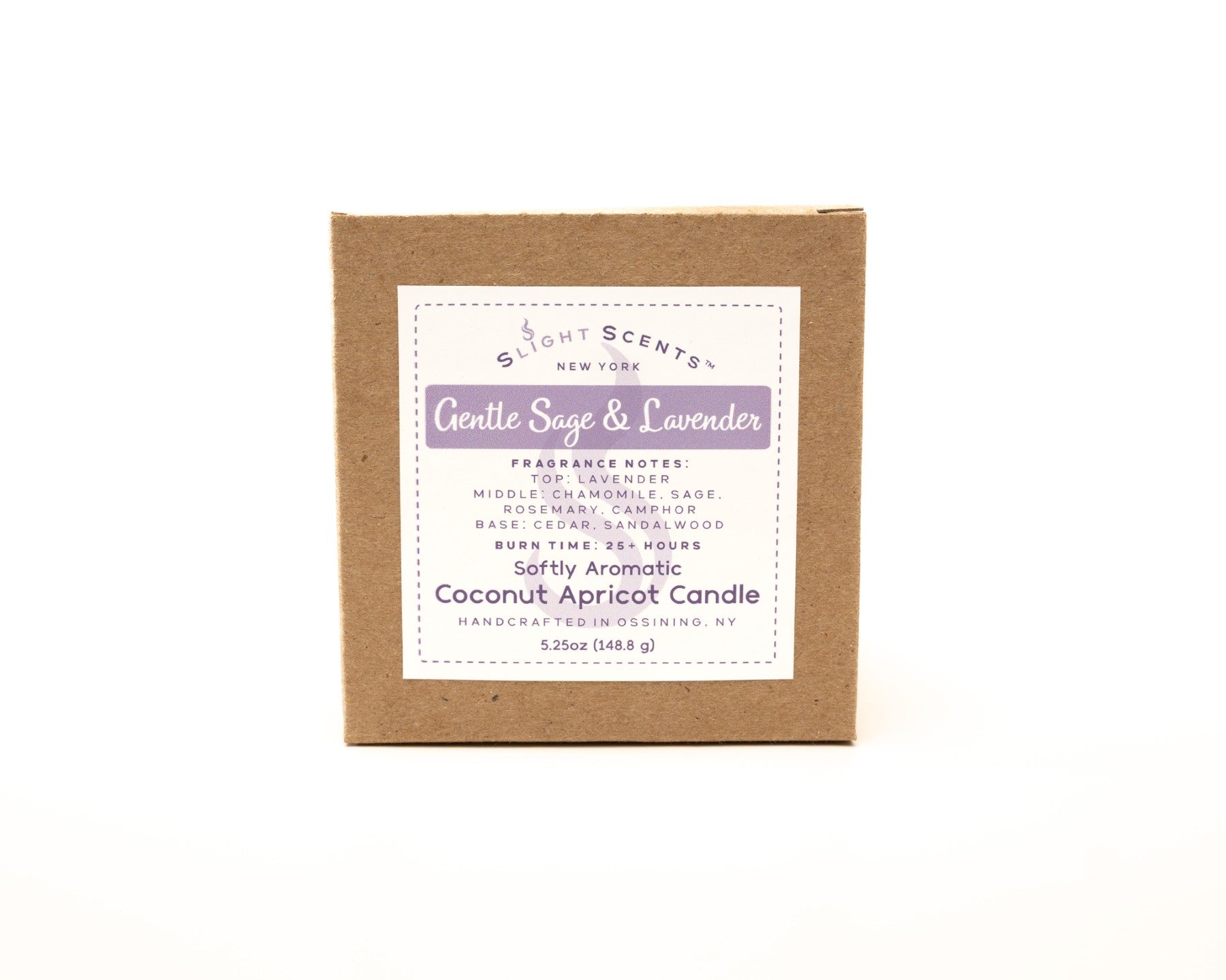 Gentle Sage & Lavender Candle Box on a white background.