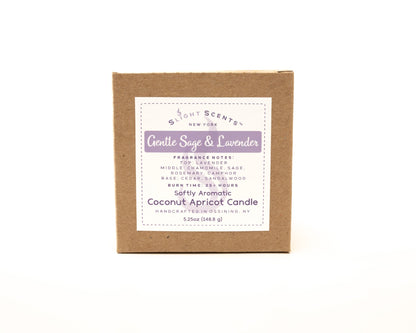 Gentle Sage & Lavender Candle Box on a white background.